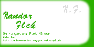 nandor flek business card